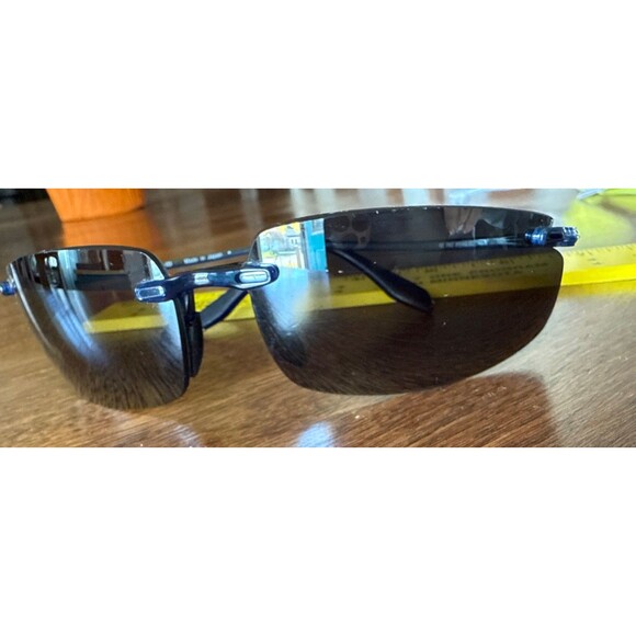 Maui Jim Sunglasses Rimless/Hingeless Sport Blue Frame Lightweight MSRP $248 - Picture 3 of 8